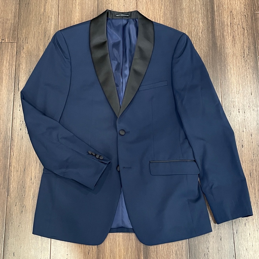 Perry Ellis Tuxedo Jacket Navy Blue